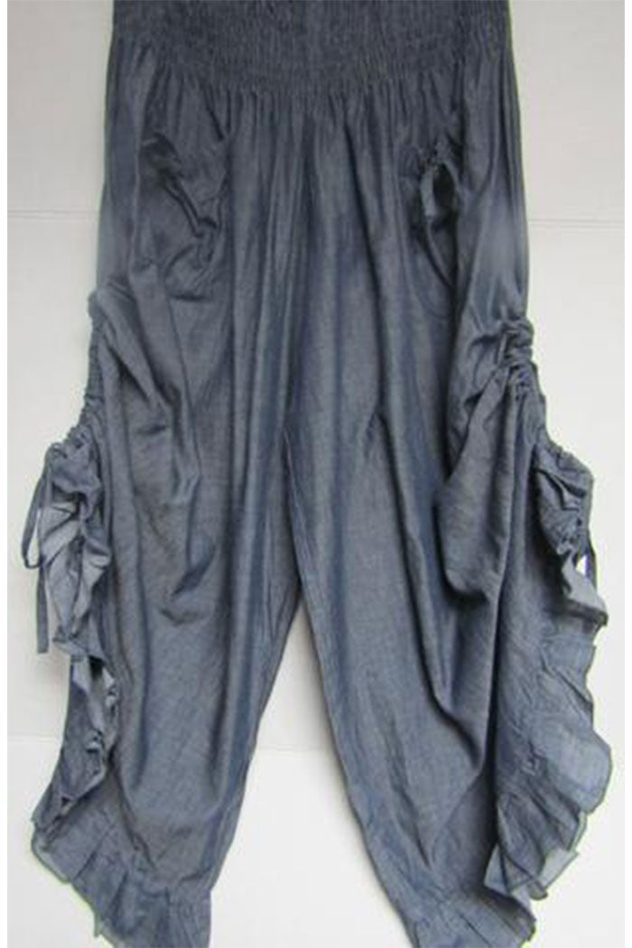 COTTON RUFFLED "PANTALOON" PANT