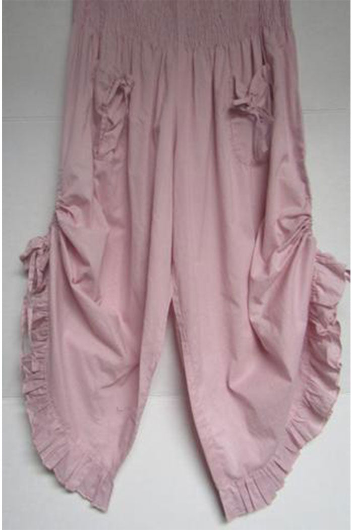 COTTON RUFFLED "PANTALOON" PANT
