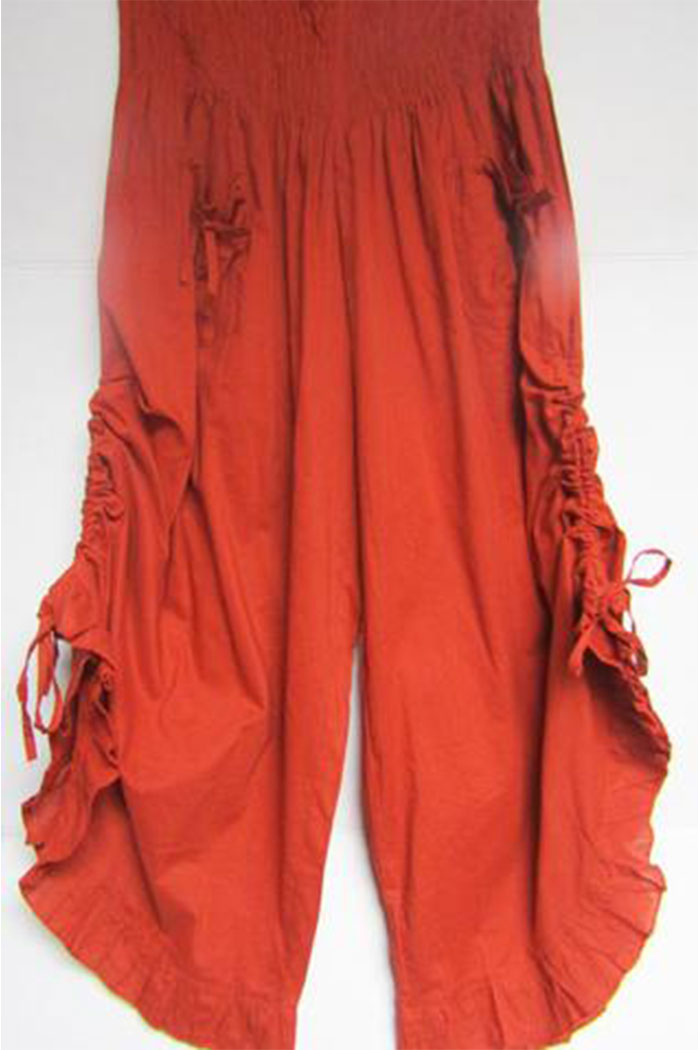 COTTON RUFFLED "PANTALOON" PANT
