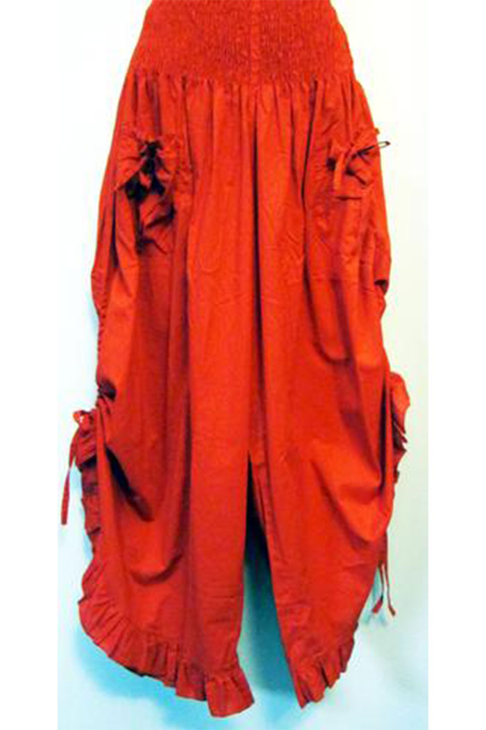 COTTON RUFFLED "PANTALOON" PANT