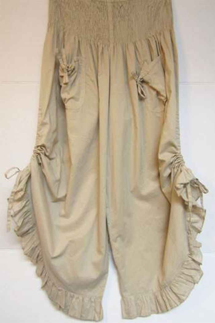 COTTON RUFFLED "PANTALOON" PANT
