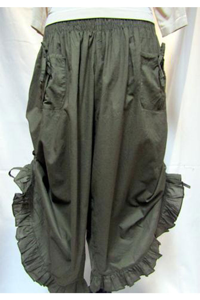 COTTON RUFFLED "PANTALOON" PANT