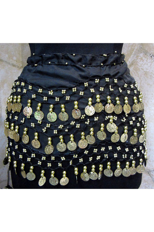 COIN SASH - BELLY DANCING 3-LINE HIP SCARF