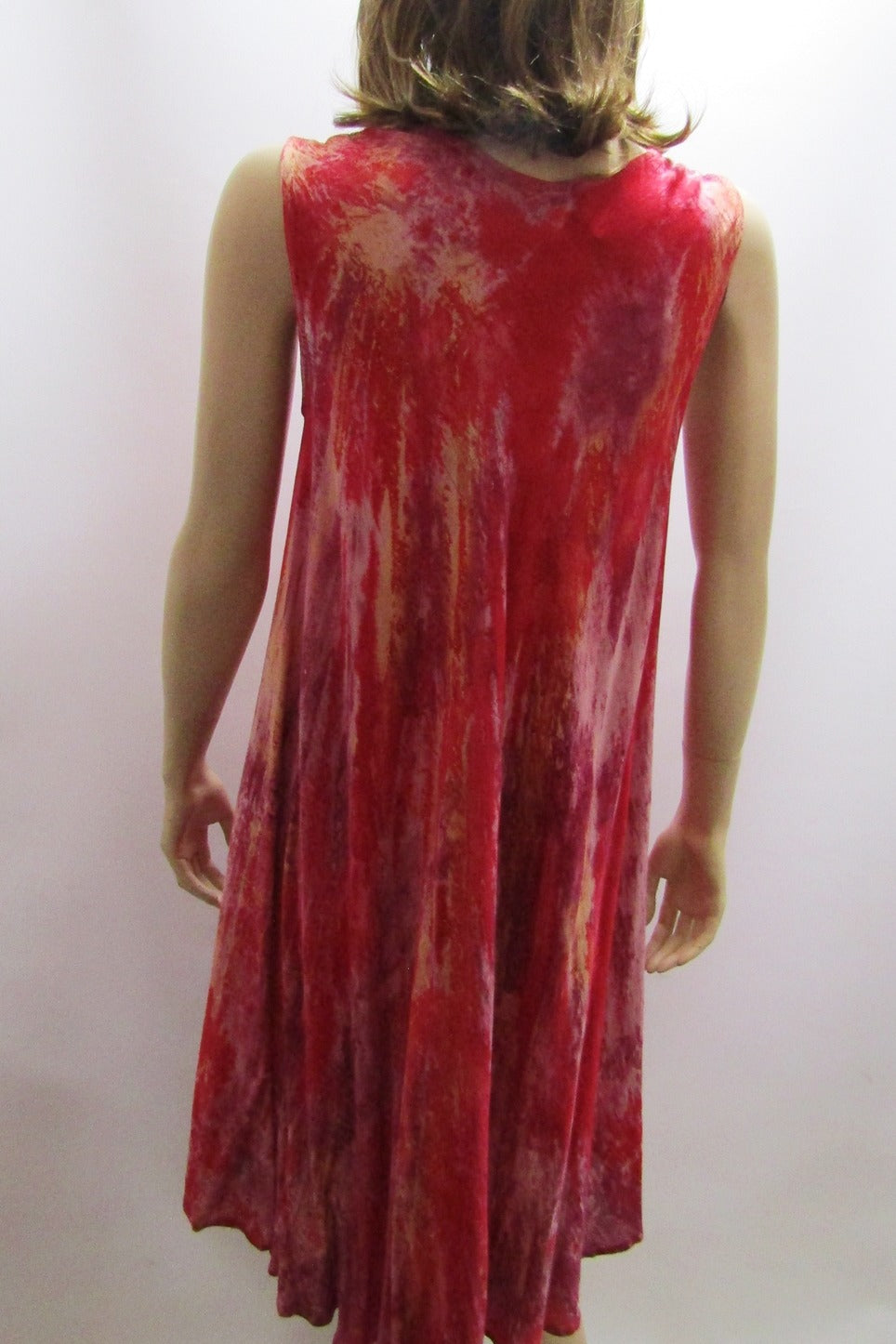 SLEEVELESS TIE DYE BIAS DRESS