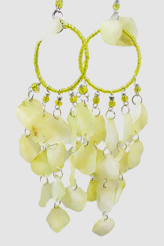 Peruvian Yellow Fish Scale Earring