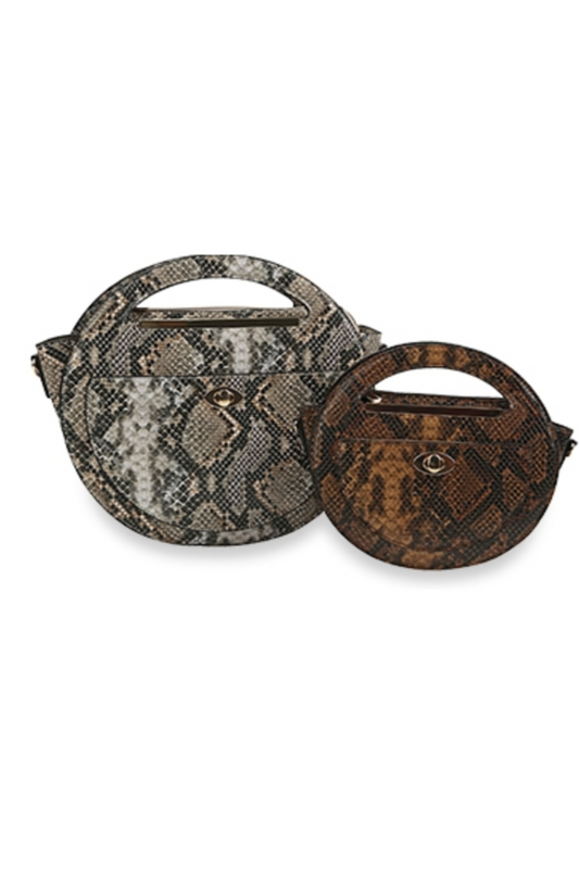 Snakeskin 2-Pc Hand Tote Set