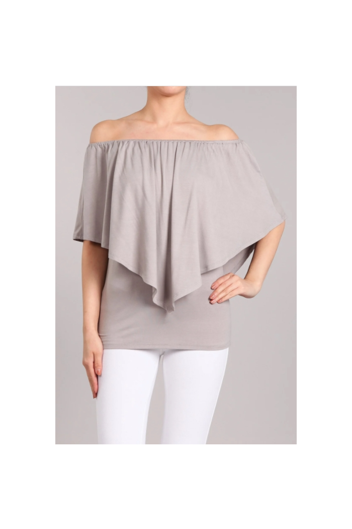 Convertible Elasticized Top - Frost Gray