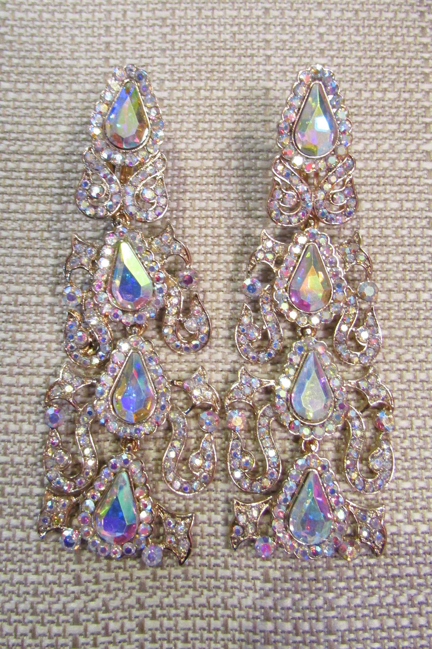 Elegant AB Drop Clip Earring