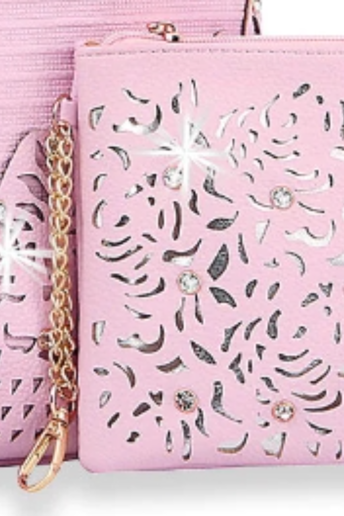 Rhinestone Accented Handbag in Pink