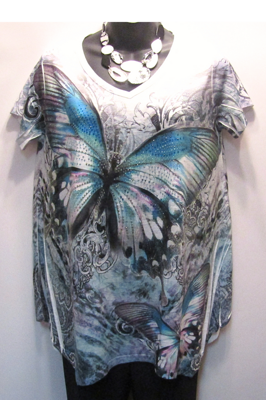 Butterfly Sublimation Short Sleeve Top