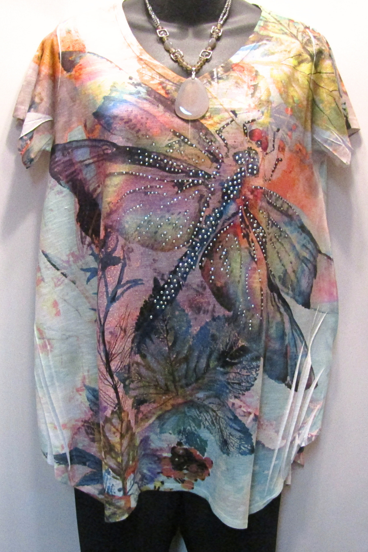 Dragonfly Sublimation Short Sleeve Top