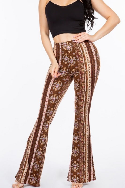 Palazzo Pant - Brown Print