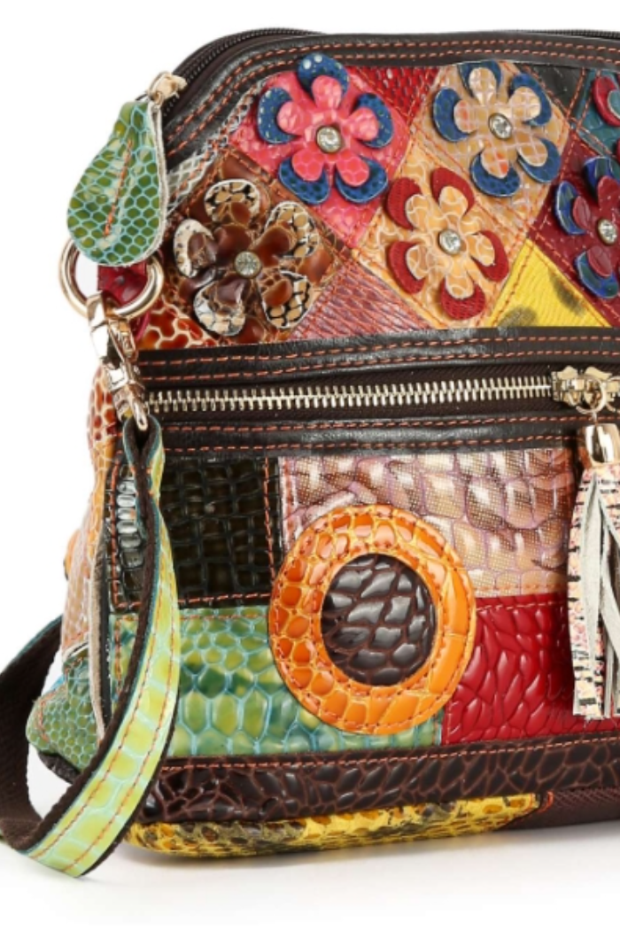 Multi-Color Leather Crossbody