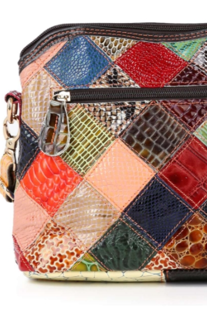 Multi-Color Leather Crossbody