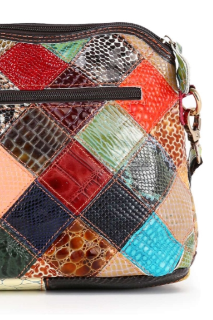 Multi-Color Leather Crossbody