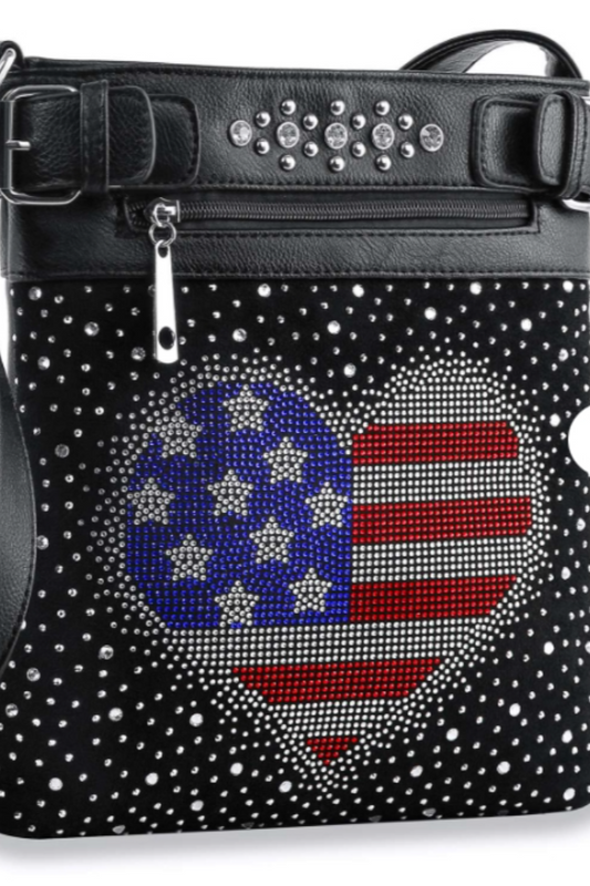 Heart Americana Crossbody Handbag