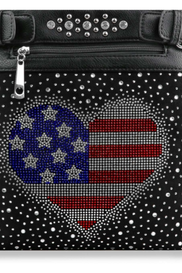 Heart Americana Crossbody Handbag