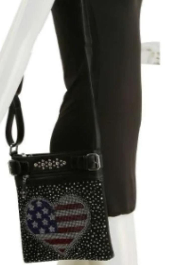 Heart Americana Crossbody Handbag