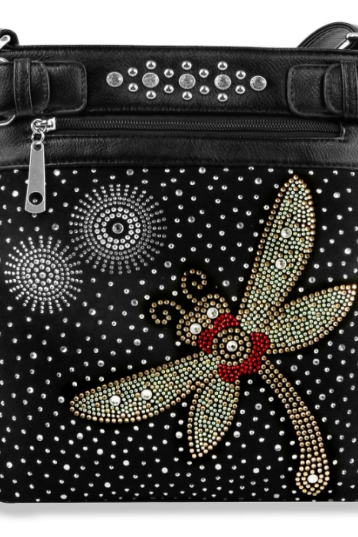 Sparkling Dragonfly Rhinestone Cross Body Sling