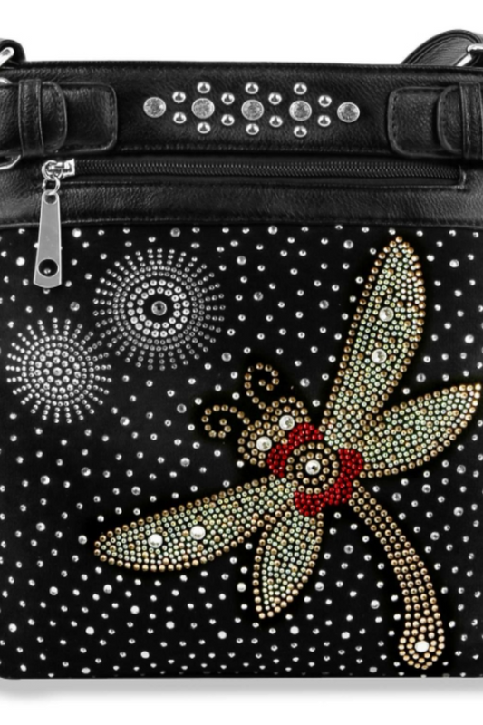 Sparkling Dragonfly Rhinestone Cross Body Sling