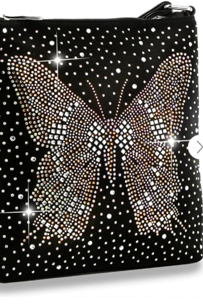 Sparkling Butterfly Rhinestone Cross Body