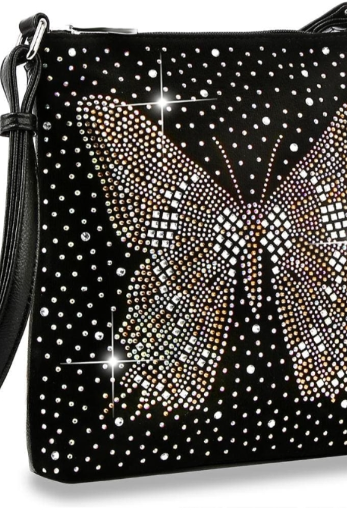 Sparkling Butterfly Rhinestone Cross Body