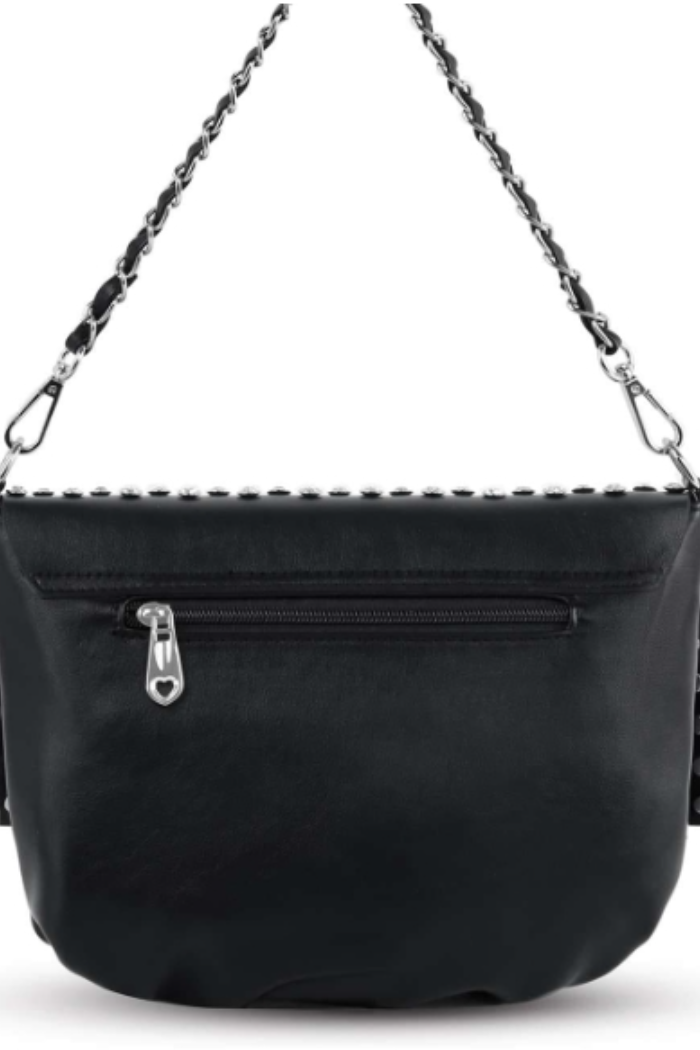 Studded Fringed Shoulder Bag