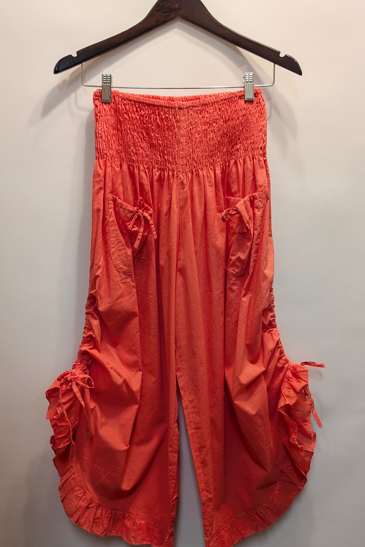 COTTON RUFFLED "PANTALOON" PANT