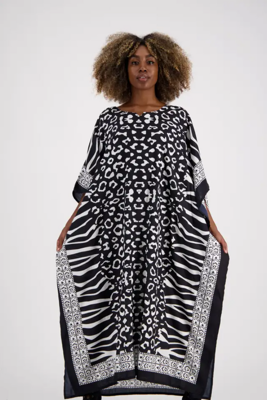 Zebra Print Kaftan On The Wild Side