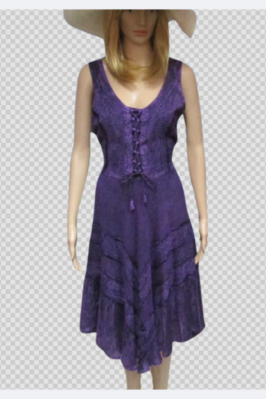 Fitted and Flared Flattering Dress in Purple