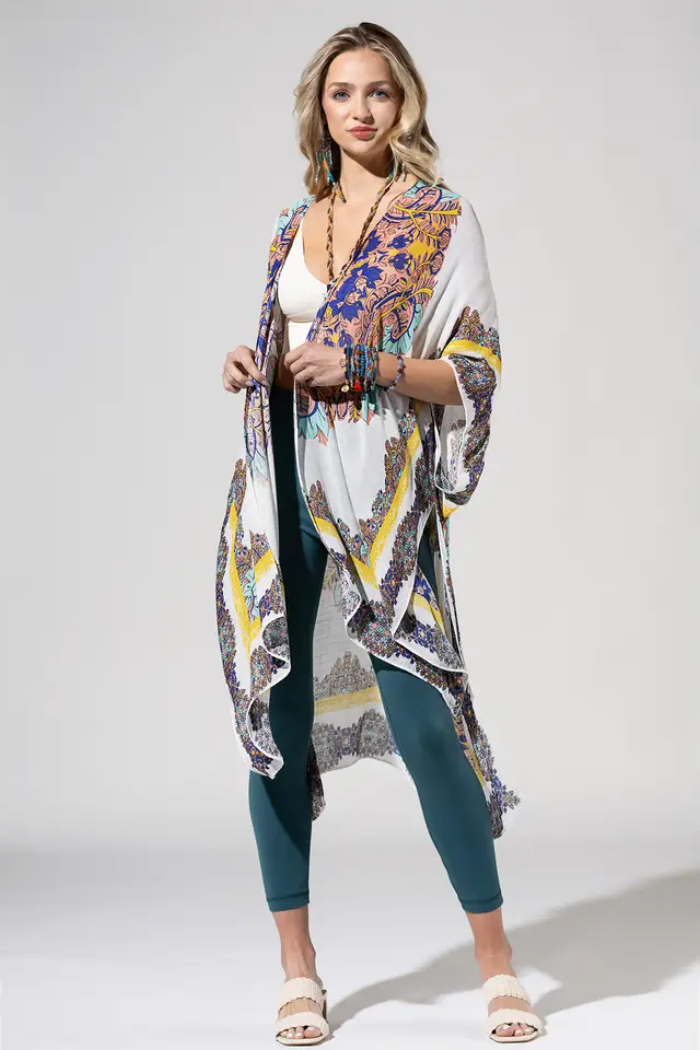 Bohemian and Glam Kimono - Mandala Print