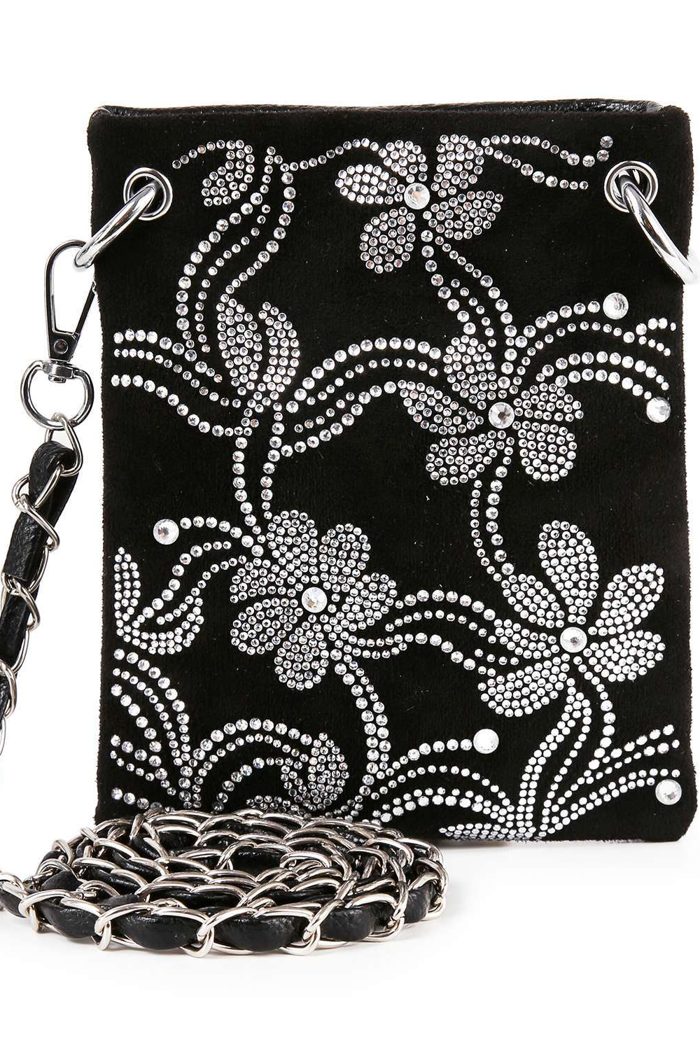 Petite Floral Rhinestone Crossbody