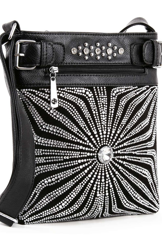 Radiant Rhinestone Crossbody Bag