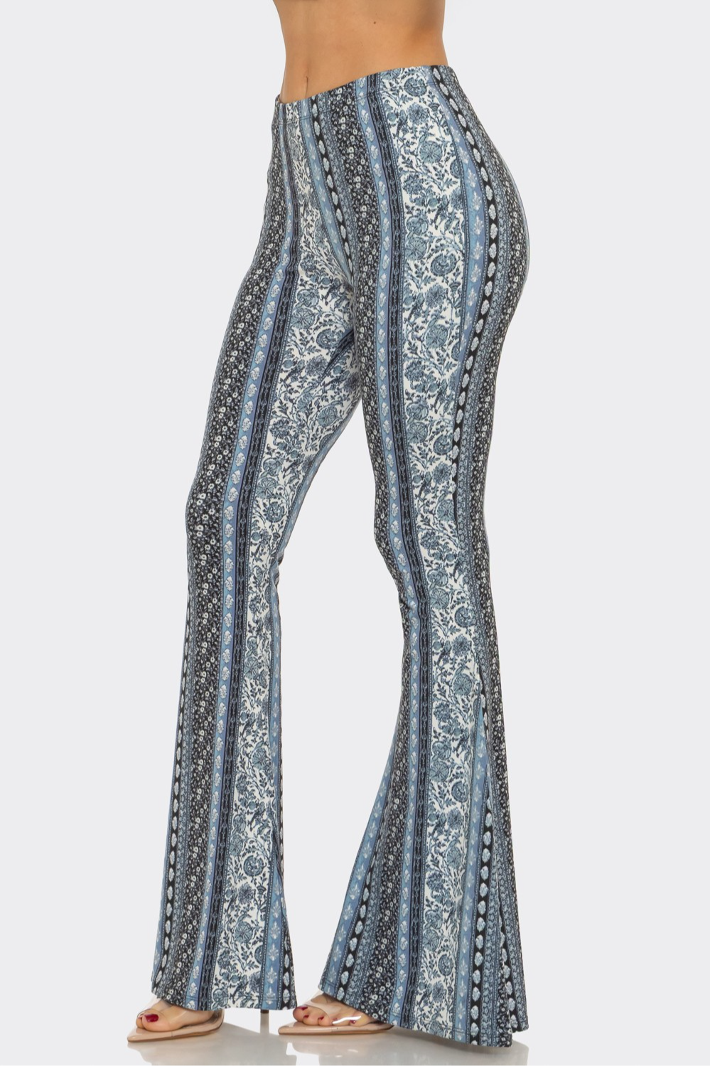 Boho Floral Print Flared Pants