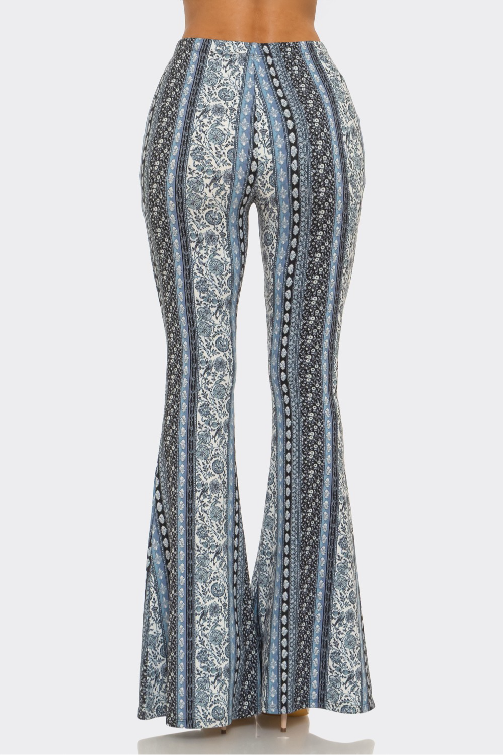 Boho Floral Print Flared Pants