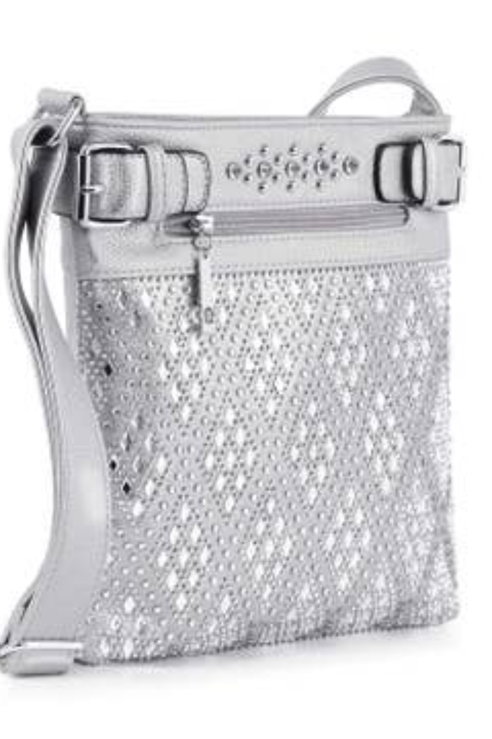 Silver Diamond Bling Crossbody