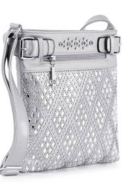 Silver Diamond Bling Crossbody