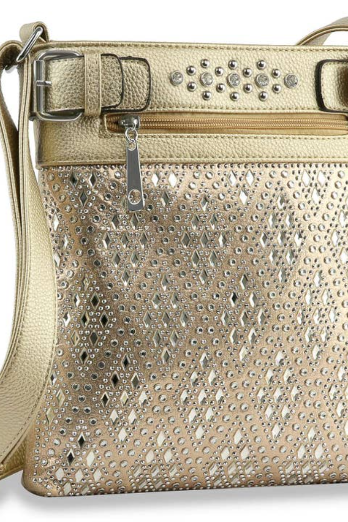 Gold Diamond Bling Crossbody