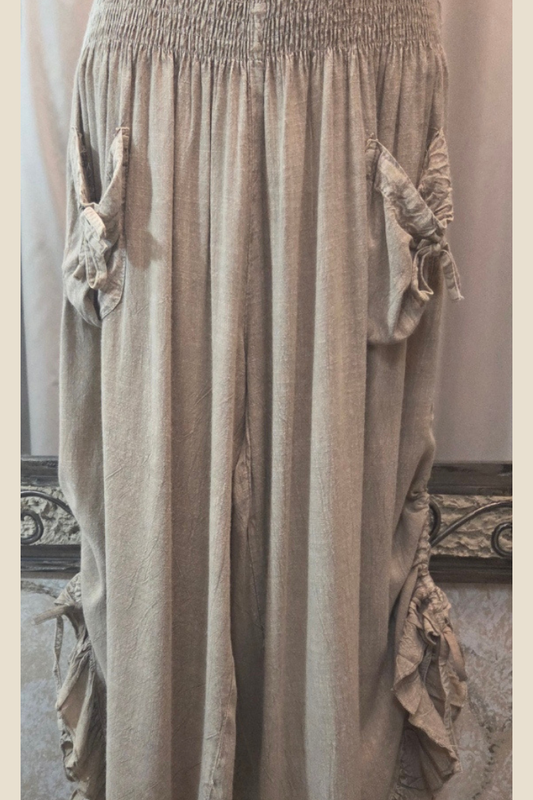 Rayon Ruffled Pantaloon Cropped Pant