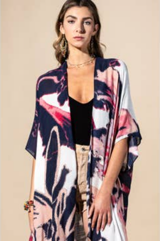 Bohemian and Glam Kimono - Painted Bloom