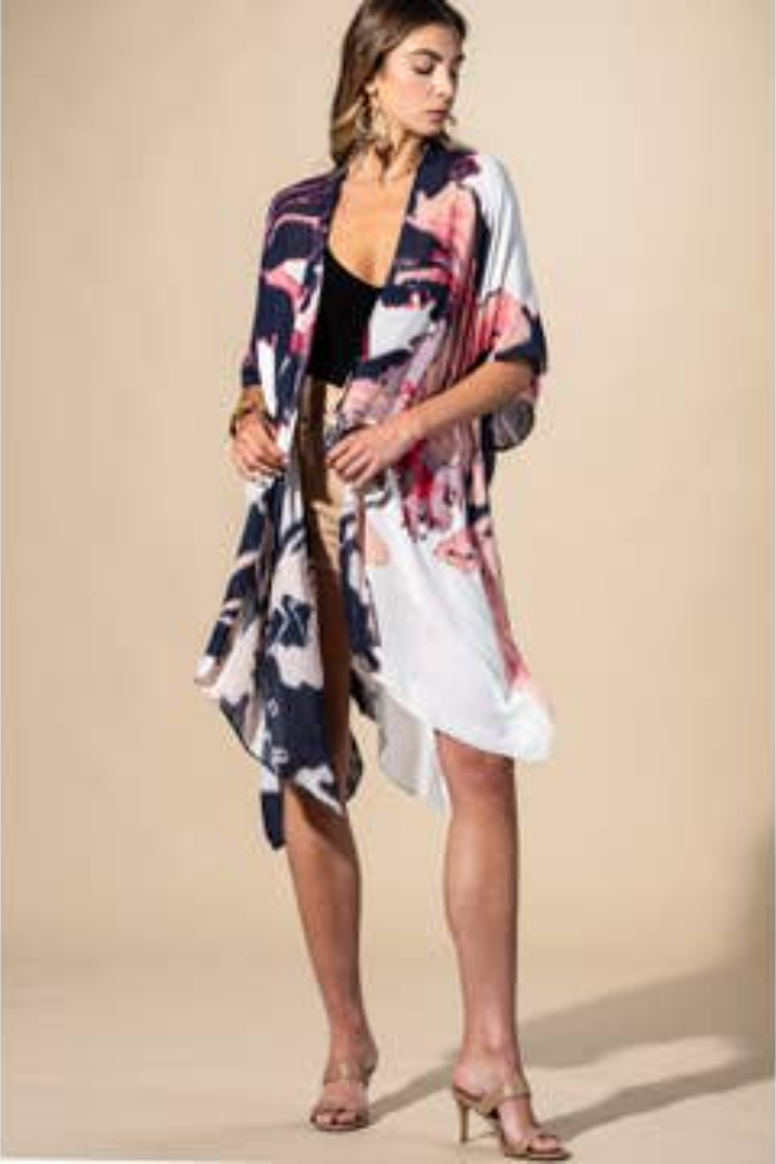 Bohemian and Glam Kimono - Painted Bloom