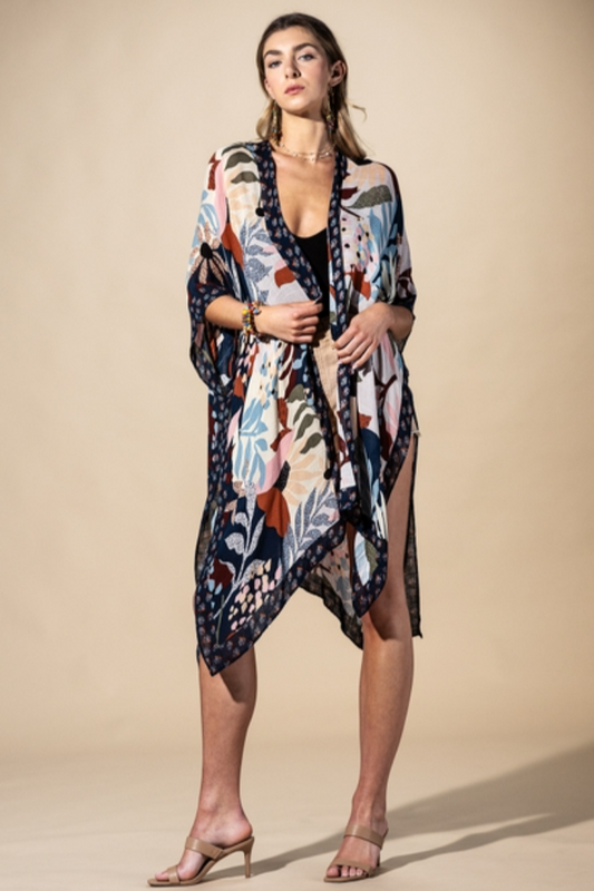 Bohemian and Glam Kimono - Botanical Floral