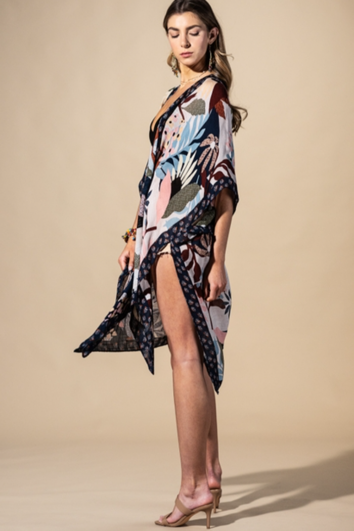 Bohemian and Glam Kimono - Botanical Floral