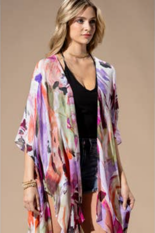 Bohemian and Glam Kimono - Watercolor Multi