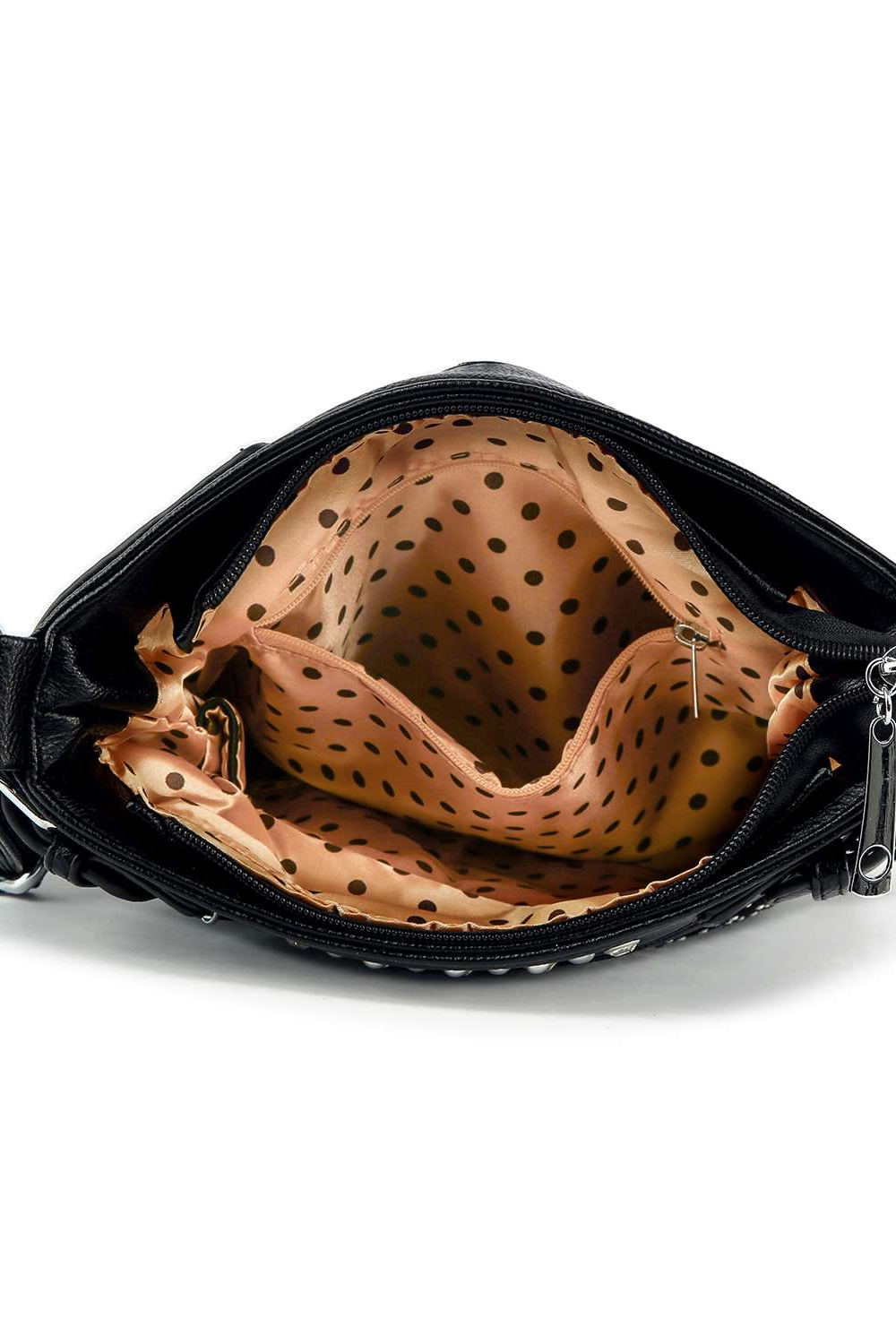 Rhinestone Motorcycle Design Crossbody Bag