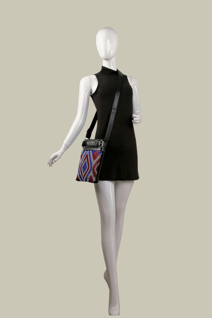 Patriotic Rhinestone Design Crossbody Sling