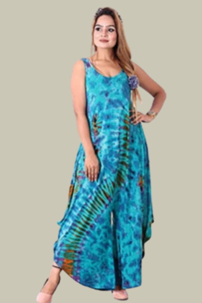 Turquoise Tie Dye Jumpsuit