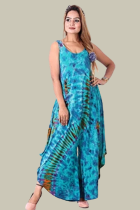 Turquoise Tie Dye Jumpsuit