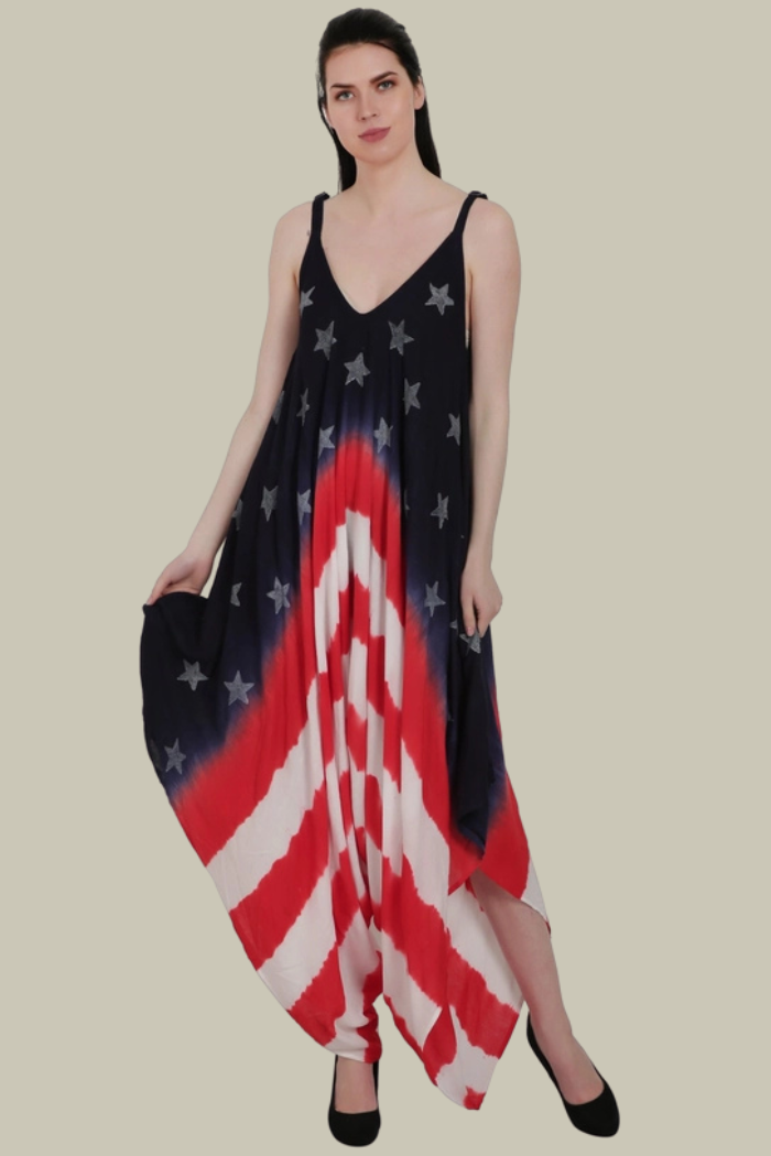 American Flag Inspired Jumpsuit