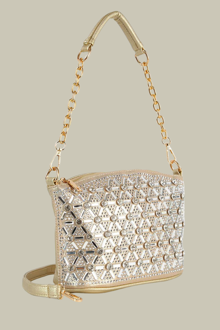 Unique Rhinestone Crossbody Hobo